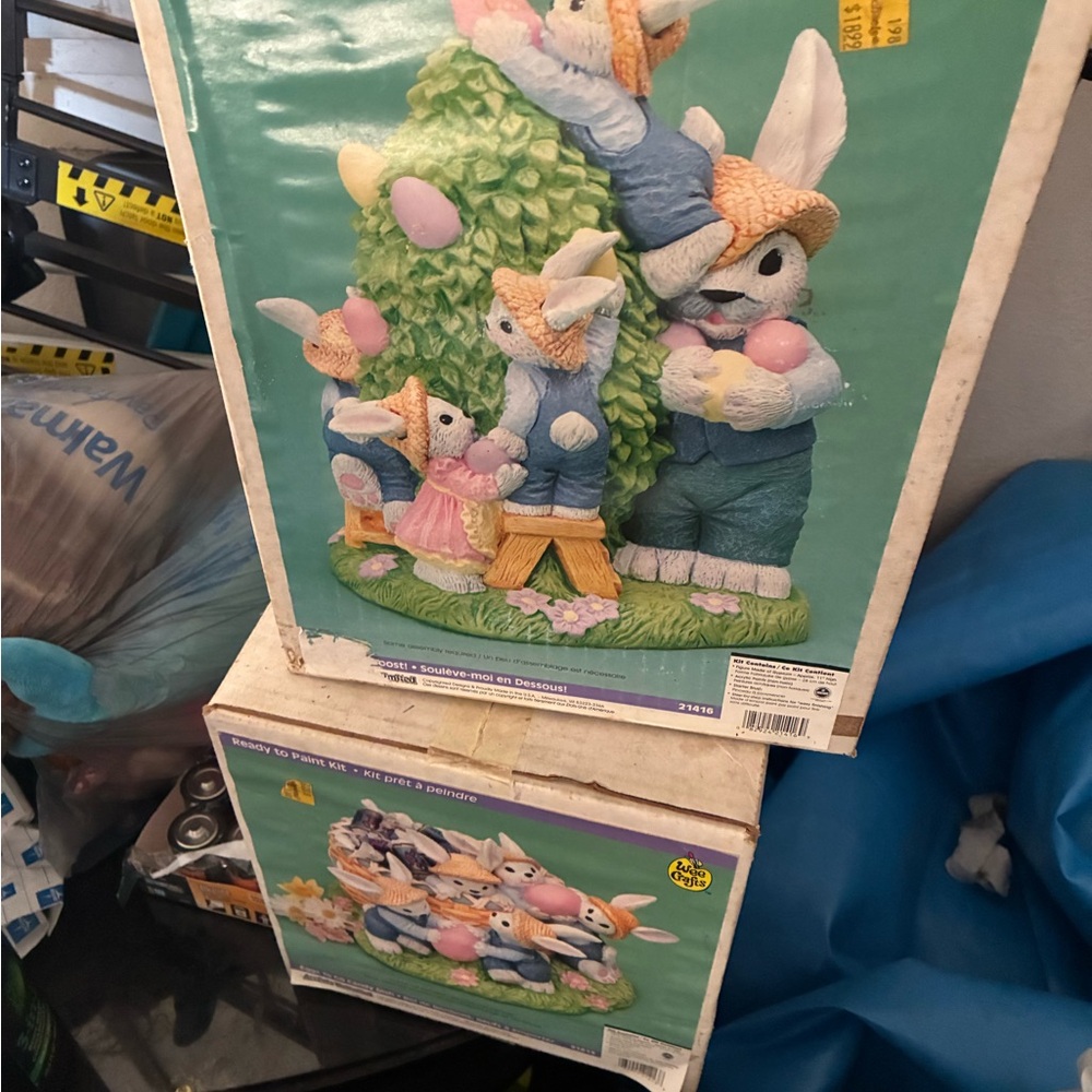Easter Bunny Family Figurine Set